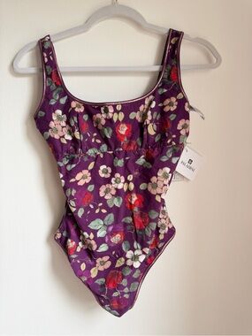 Baobab Collection Purple Floral One-Piece Swimsuit